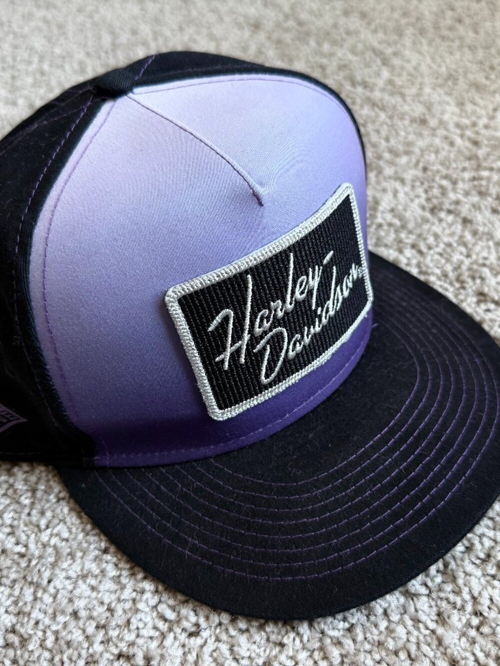 Harley Davidson Snapback Hat - Purple Fade